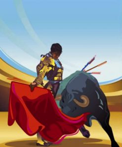 Bullfighter Illustration paint by numbers