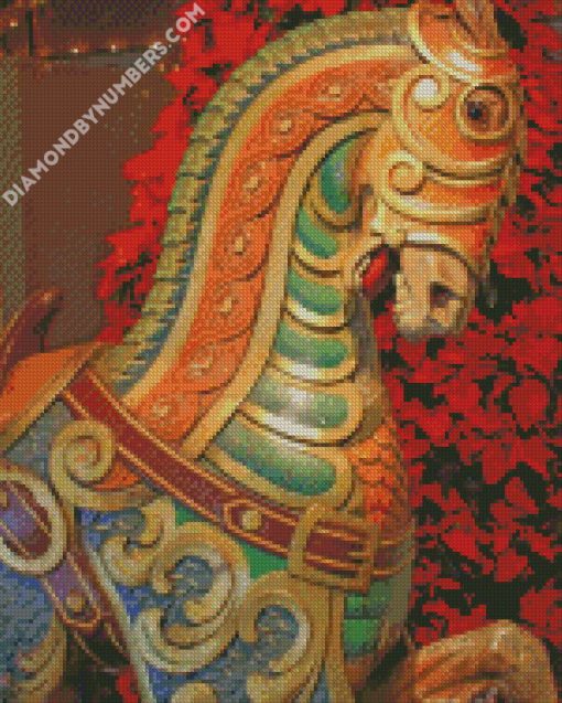 carousel horse diamond painting