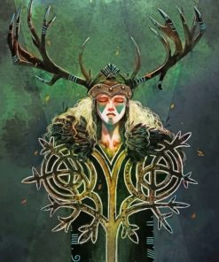 Celtic Goddess paint by numbers