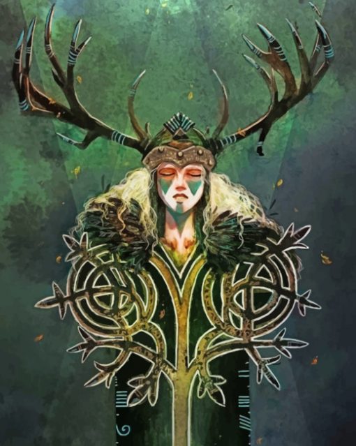 Celtic Goddess paint by numbers