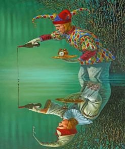 Clown Water Reflection Paint by numbers