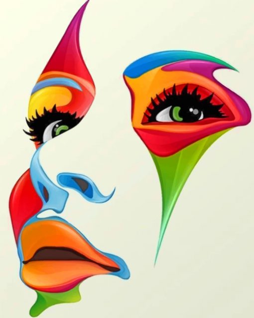 Colorful Face Paint by numbers