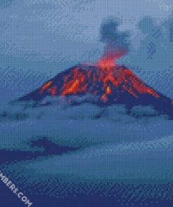 cool volcano diamond painting