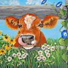 Cow And Flowers paint by numbers