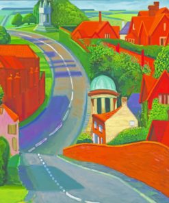 David Hockney Landscape paint by numbers