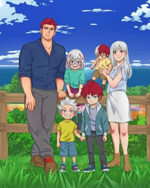 Shoto Todoroki Family paint by numbers