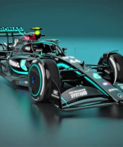 F1 Car Black Livery Paint by numbers