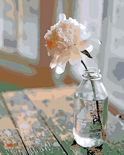 Flower In A Glass Bottle Paint by numbers