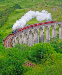 Glenfinnan Viaduct Scotland paint by number