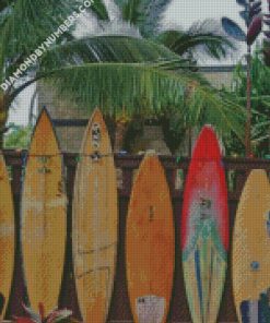 hawaii surfboard diamond paintings