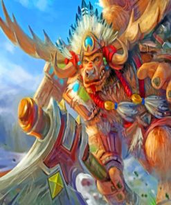High Mountain Tauren World Of Warcraft Paint by numbers