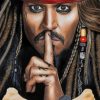 Captain Jack Sparrow paint by numbers