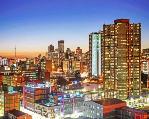 Johannesburg Africa's Happiest City paint by numbers