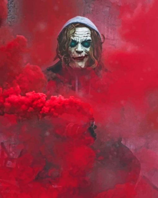 Joker And Red Smoke paint by numbers
