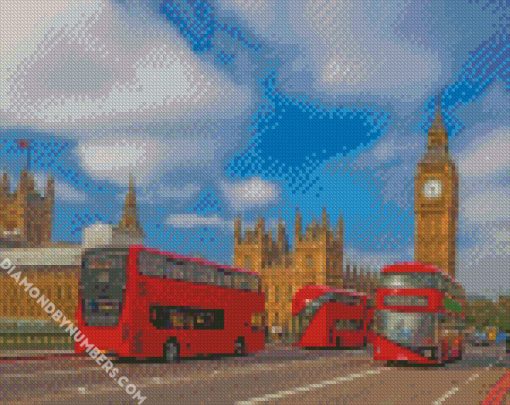 london bus doouble decker diamond paintings