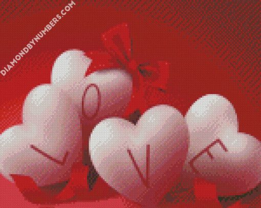 love hearts valentine diamond painting