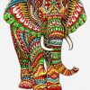 Mandala Colorful Elephant paint by numbers