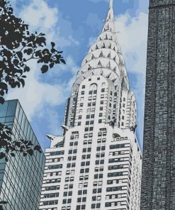 Manhattan Chrysler Building paint by numbers