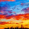 Manhattan Skyline Silhouette Paint by numbers