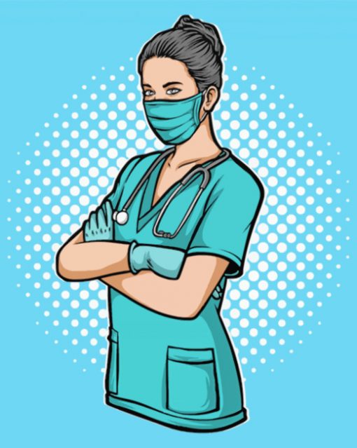 Medical Nurse Illustration paint by numbers