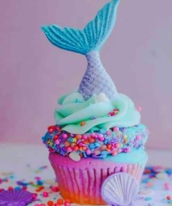Mermaid Cupcake Paint by numbers