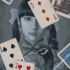 monochrome card girl diamond paintings