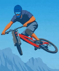 Mountain Biker Paint by numbers