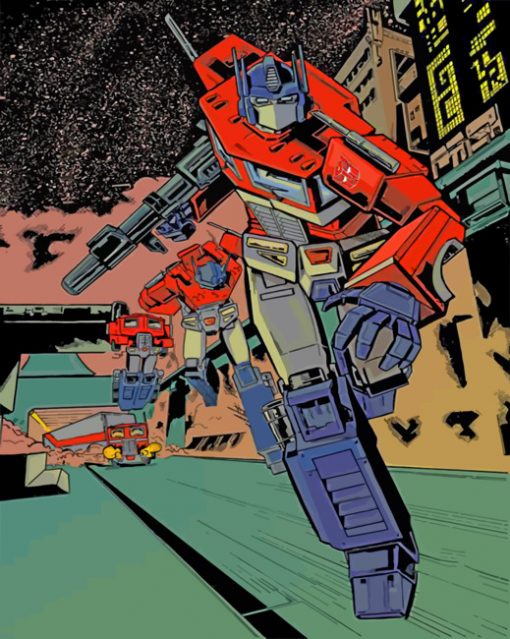 Optimus Prime Animation Paint by numbers