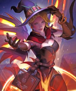 Overwatch Witch Mercy Paint by numbers