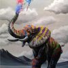 Rainbow Elephant Paint by numbers