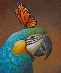 Parrot And Butterfly paint by numbers