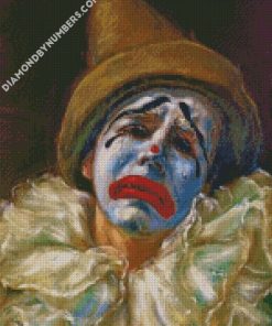 sad clown crying diamond painting