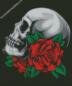 skull and rose flower Diamond Painting