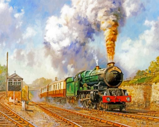 Steam Train paint by numbers