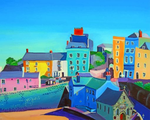 Tenby Houses paint by nummbers