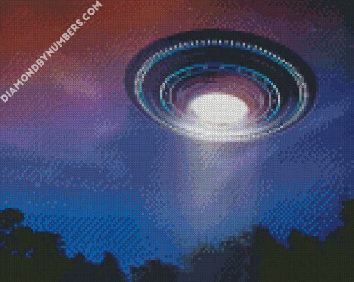 ufo at night diamond paintings