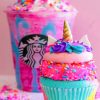 Unicorn Starbucks Cupcake Unicorn Starbucks Cupcake Paint by numbers
