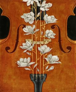 Floral Violin paint by numbers