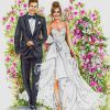 wedding illustration paint by numberrs