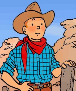 Western Tintin paint by numbers