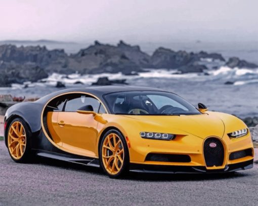 Yellow And Black Bugatti Paint by numbers