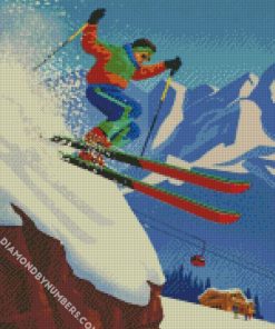 8 s skier diamond paintings