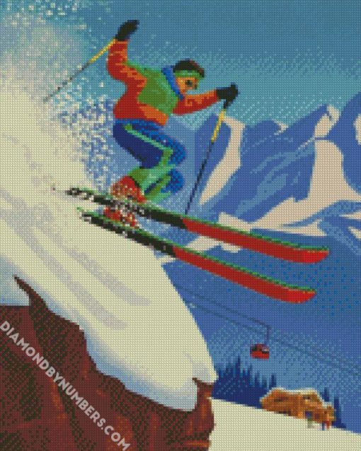 8 s skier diamond paintings