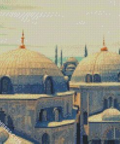 Blue Mosque Hagia Sophia in Istanbu Turkey diamond paintings