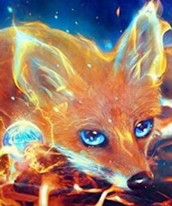 Red Fire Fox paint by numbers