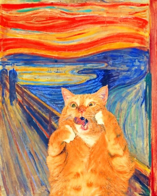 The Scream Cat paint by numbers