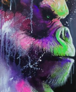 Colored Gorilla paint by numbers