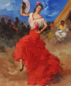 Flamenco Dancer Paint by numbers