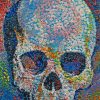Pointillism Skull paint by numbers