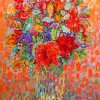 Pointillism Vase Flower Paint by numbers